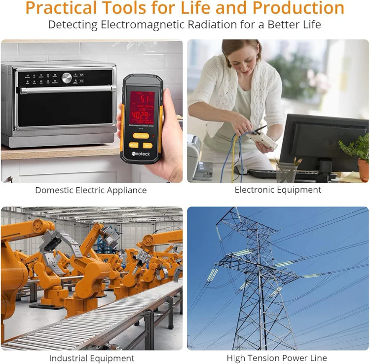 EMF Meter قابل شارژ