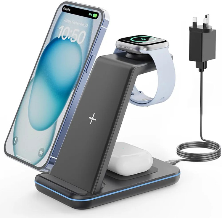 شارژر وایرلس سه کاره GEEKERA