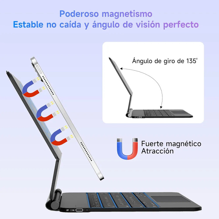 کیبورد آیپد با ترک پد