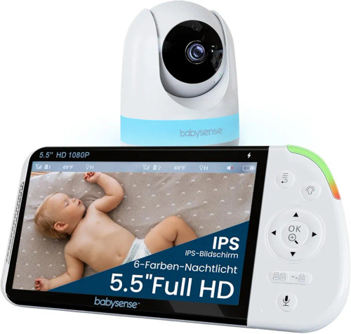 مانیتور کودک بیبی مانیتور دوربین مراقبت کودک مانیتور کودک Babysense بیبی مانیتور دو دوربینه