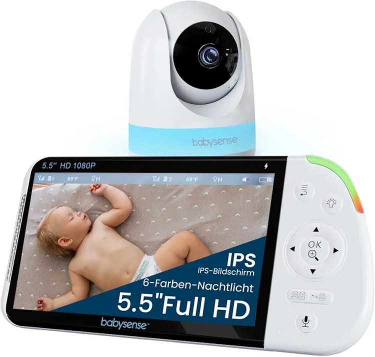 مانیتور کودک بیبی مانیتور دوربین مراقبت کودک مانیتور کودک Babysense بیبی مانیتور دو دوربینه