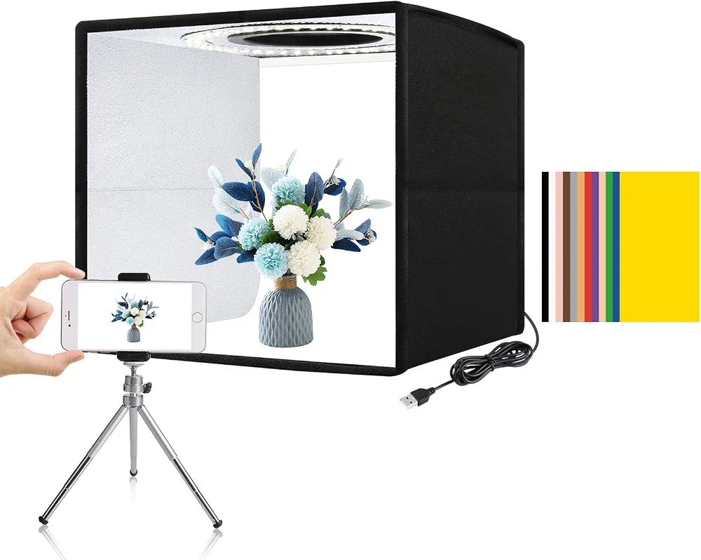 باکس نور عکاسی BENOISON لایت باکس عکاسی 30×30 باکس نور عکاسی حرفه‌ای استودیو عکاسی قابل حمل چادر نور عکاسی محصول