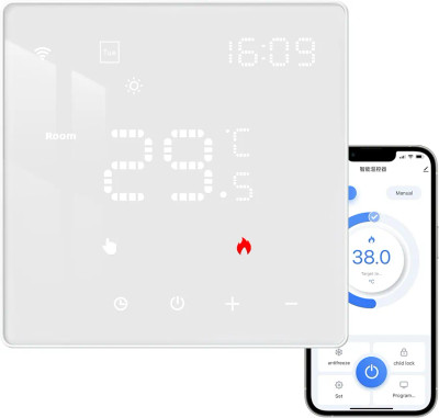 ترموستات گرمایش از کف WiFi ترموستات هوشمند قابل برنامه‌ریزی ترموستات هوشمند برای گرمایش کف