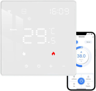 ترموستات گرمایش از کف WiFi ترموستات هوشمند قابل برنامهریزی ترموستات هوشمند برای گرمایش کف