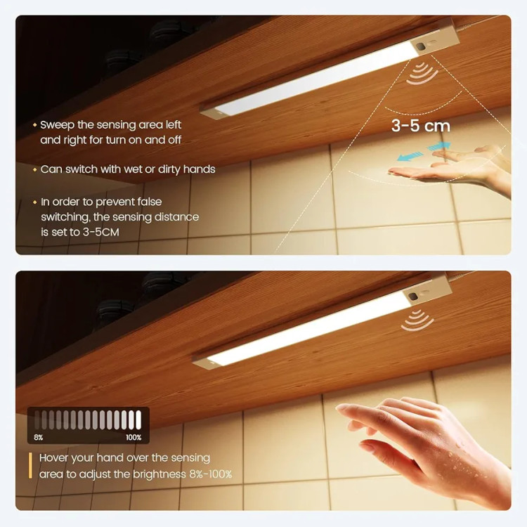چراغ زیر کابینت چسپی(SS-1035IR12V300L-A)پک سه عددی