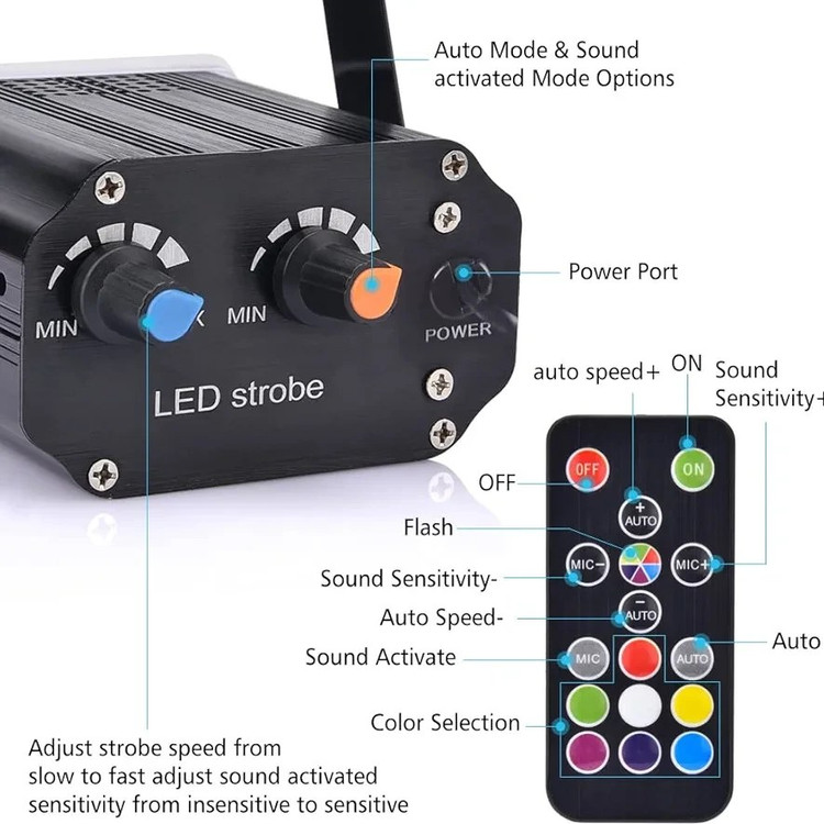 چراغ استروب XKCL-48) Mini Strobe Light)