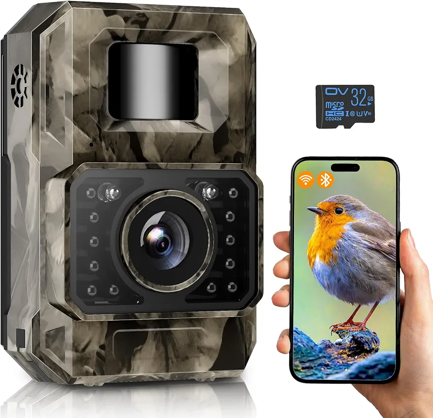 دوربین تله‌ای حیات وحش Wildlife trail camera 4K دوربین شکار حیوانات دوربین دید در شب حیات وحش