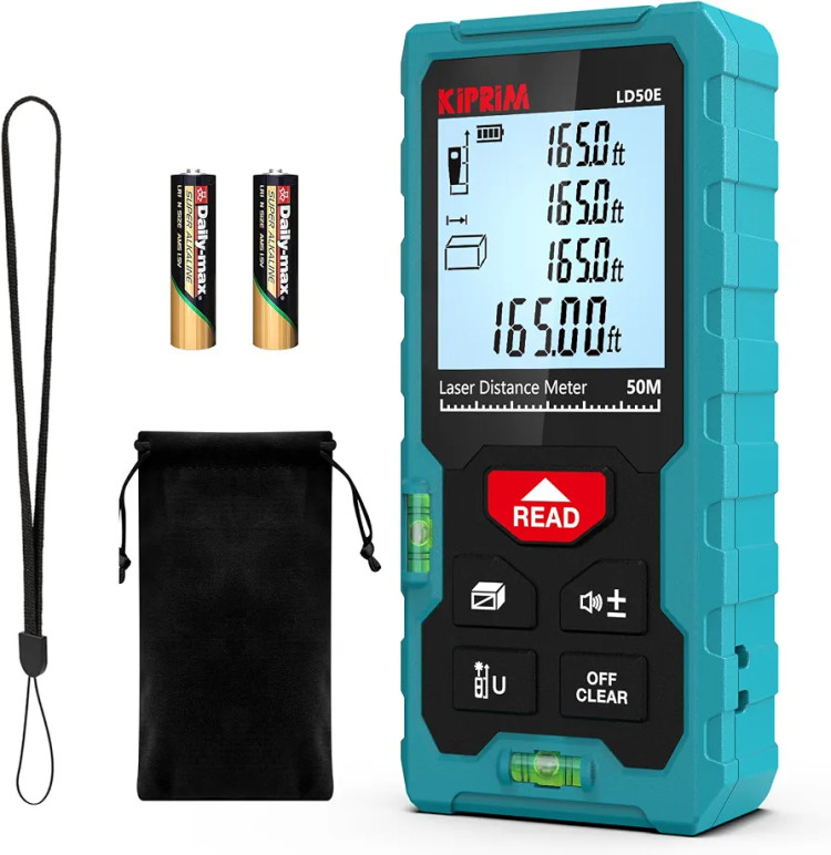متر لیزری Kiprim LD50E متر لیزری کیپریم LD50E فاصله سنج لیزری Kiprim LD50E متر لیزری 50 متری Kiprim
