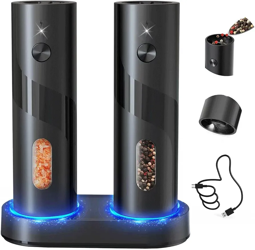 آسیاب برقی ادویه آسیاب برقی نمک و فلفل Electric Grinder Set KYMQ-64C آسیاب شارژی