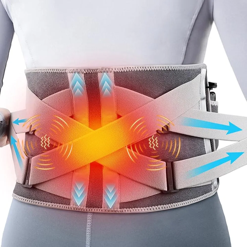 ماساژور گرمایشی کمر ماساژور کمر Comfhoat Comfhoat Portable Heating Back Wrap کمربند ماساژور کمر ماساژور ویبره کمر