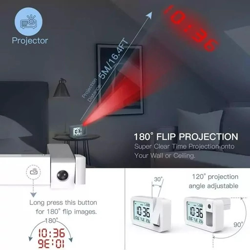 ساعت رومیزی دیجیتال پروژکتور دار مدل ygh5235